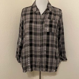 Lane Bryant Flannel Plaid Top